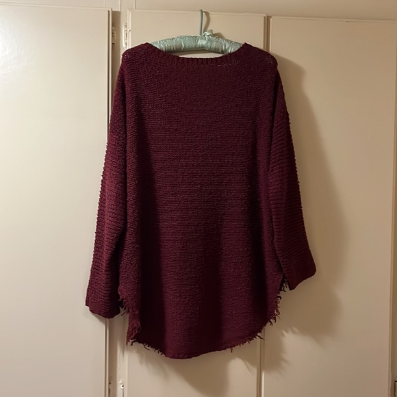 Free People Burgundy Sweater - Picture 2 of 7